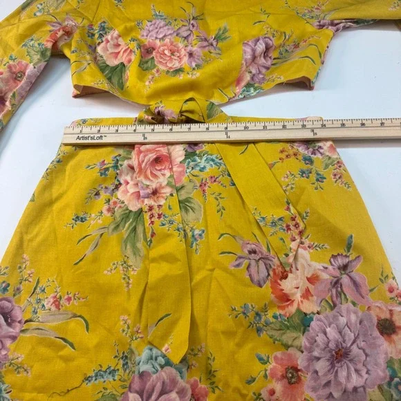 zimmermann zinnia bow cut out short dress Zimmermann Zinnia Bow Cut Out Floral Mini Dress Yellow Pink Long Sleeve US 8 is available for purchase on au PAY Market - Imported Goods Online Store Co.Ltd